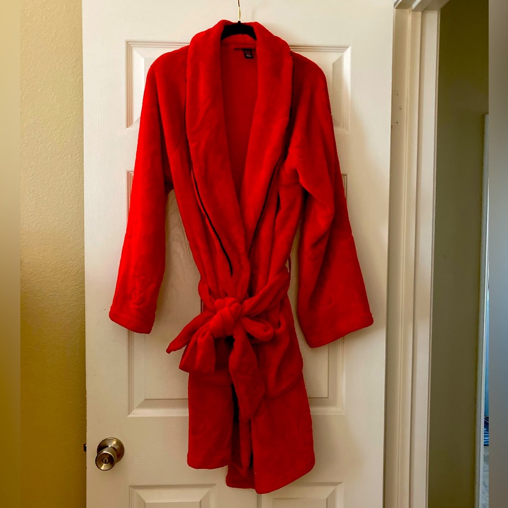 Victoria Secret Plush Red Bathroom with Black Trim